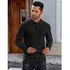 image:imageCOOFANDY Mens Knit Polo Shirts Long Sleeve Sweater Polo Lightweight Fashion Casual Collared ShirtsBlack