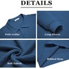 image:imageCOOFANDY Mens Knit Polo Shirts Long Sleeve Sweater Polo Lightweight Fashion Casual Collared ShirtsDark Blue
