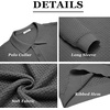 image:imageCOOFANDY Mens Knit Polo Shirts Long Sleeve Sweater Polo Lightweight Fashion Casual Collared ShirtsDark Grey