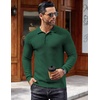 image:imageCOOFANDY Mens Knit Polo Shirts Long Sleeve Sweater Polo Lightweight Fashion Casual Collared ShirtsGreen