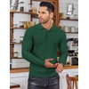 image:imageCOOFANDY Mens Knit Polo Shirts Long Sleeve Sweater Polo Lightweight Fashion Casual Collared ShirtsGreen
