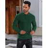 image:imageCOOFANDY Mens Knit Polo Shirts Long Sleeve Sweater Polo Lightweight Fashion Casual Collared ShirtsGreen