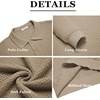 image:imageCOOFANDY Mens Knit Polo Shirts Long Sleeve Sweater Polo Lightweight Fashion Casual Collared ShirtsKhaki