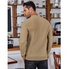image:imageCOOFANDY Mens Knit Polo Shirts Long Sleeve Sweater Polo Lightweight Fashion Casual Collared ShirtsKhaki