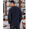 image:imageCOOFANDY Mens Knit Polo Shirts Long Sleeve Sweater Polo Lightweight Fashion Casual Collared ShirtsNavy Blue
