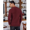 image:imageCOOFANDY Mens Knit Polo Shirts Long Sleeve Sweater Polo Lightweight Fashion Casual Collared ShirtsWine Red