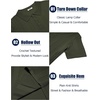 image:imageCOOFANDY Mens Knit Polo Shirts Short Sleeve Button Down Textured Polo Shirt Cuban Guayabera Summer Beach ShirtsArmy Green