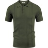 image:imageCOOFANDY Mens Knit Polo Shirts Short Sleeve Button Down Textured Polo Shirt Cuban Guayabera Summer Beach ShirtsArmy Green