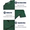 image:imageCOOFANDY Mens Knit Polo Shirts Short Sleeve Button Down Textured Polo Shirt Cuban Guayabera Summer Beach ShirtsDark Green