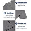 image:imageCOOFANDY Mens Knit Polo Shirts Short Sleeve Button Down Textured Polo Shirt Cuban Guayabera Summer Beach ShirtsDark Grey