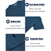 image:imageCOOFANDY Mens Knit Polo Shirts Short Sleeve Button Down Textured Polo Shirt Cuban Guayabera Summer Beach ShirtsDenim Blue