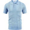 image:imageCOOFANDY Mens Knit Polo Shirts Short Sleeve Button Down Textured Polo Shirt Cuban Guayabera Summer Beach ShirtsLight Blue