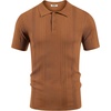 image:imageCOOFANDY Mens Knit Polo Shirts Short Sleeve Button Down Textured Polo Shirt Cuban Guayabera Summer Beach ShirtsLight Brown