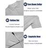 image:imageCOOFANDY Mens Knit Polo Shirts Short Sleeve Button Down Textured Polo Shirt Cuban Guayabera Summer Beach ShirtsLight Grey