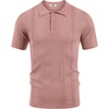 image:imageCOOFANDY Mens Knit Polo Shirts Short Sleeve Button Down Textured Polo Shirt Cuban Guayabera Summer Beach ShirtsPink