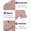 image:imageCOOFANDY Mens Knit Polo Shirts Short Sleeve Button Down Textured Polo Shirt Cuban Guayabera Summer Beach ShirtsPink
