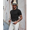 image:imageCOOFANDY Mens Knit Polo Shirts Short Sleeve Casual Textured Polo T Shirt Summer Ribbed Collared Golf ShirtsBlack