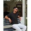 image:imageCOOFANDY Mens Knit Polo Shirts Short Sleeve Casual Textured Polo T Shirt Summer Ribbed Collared Golf ShirtsBlack