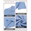 image:imageCOOFANDY Mens Knit Polo Shirts Short Sleeve Casual Textured Polo T Shirt Summer Ribbed Collared Golf ShirtsLight Blue