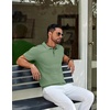 image:imageCOOFANDY Mens Knit Polo Shirts Short Sleeve Casual Textured Polo T Shirt Summer Ribbed Collared Golf ShirtsLight Green