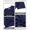 image:imageCOOFANDY Mens Knit Polo Shirts Short Sleeve Casual Textured Polo T Shirt Summer Ribbed Collared Golf ShirtsNavy Blue