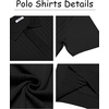 image:imageCOOFANDY Mens Knit Polo Shirts Short Sleeve Ribbed Knitted Shirt Summer Lightweight Casual Golf ShirtsBlack