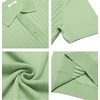 image:imageCOOFANDY Mens Knit Polo Shirts Short Sleeve Ribbed Knitted Shirt Summer Lightweight Casual Golf ShirtsIce Green