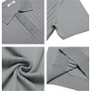 image:imageCOOFANDY Mens Knit Polo Shirts Short Sleeve Ribbed Knitted Shirt Summer Lightweight Casual Golf ShirtsLight Grey