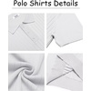 image:imageCOOFANDY Mens Knit Polo Shirts Short Sleeve Ribbed Knitted Shirt Summer Lightweight Casual Golf ShirtsWhite