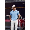 image:imageCOOFANDY Mens Knit Polo Shirts Short Sleeve Ribbed Textured Polo Shirt Lightweight Casual Golf Shirts Collared T ShirtLight Blue White Striped