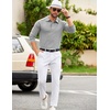 image:imageCOOFANDY Mens Knit Polo Sweater Long Sleeve Polo Collared Sweaters Hidden Button Casual Pullover SweaterA Light Grey