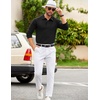 image:imageCOOFANDY Mens Knit Polo Sweater Long Sleeve Polo Collared Sweaters Hidden Button Casual Pullover SweaterBlack