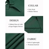 image:imageCOOFANDY Mens Knit Polo Sweater Long Sleeve Polo Collared Sweaters Hidden Button Casual Pullover SweaterDark Green