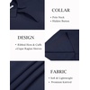 image:imageCOOFANDY Mens Knit Polo Sweater Long Sleeve Polo Collared Sweaters Hidden Button Casual Pullover SweaterNavy Blue