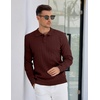 image:imageCOOFANDY Mens Knit Polo Sweater Long Sleeve Polos Lightweight Casual Dress Pullover SweatersCoffee