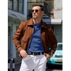 image:imageCOOFANDY Mens Knit Polo Sweater Long Sleeve Polos Lightweight Casual Dress Pullover SweatersDemin Blue