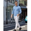 image:imageCOOFANDY Mens Knit Polo Sweater Long Sleeve Polos Lightweight Casual Dress Pullover SweatersLight Blue