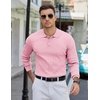 image:imageCOOFANDY Mens Knit Polo Sweater Long Sleeve Polos Lightweight Casual Dress Pullover SweatersPink