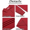 image:imageCOOFANDY Mens Knit Polo Sweater Long Sleeve Polos Lightweight Casual Dress Pullover SweatersRed