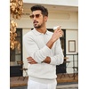 image:imageCOOFANDY Mens Knit Polo Sweater Long Sleeve Polos Lightweight Casual Dress Pullover SweatersWhite