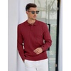 image:imageCOOFANDY Mens Knit Polo Sweater Long Sleeve Polos Lightweight Casual Dress Pullover SweatersWine Red