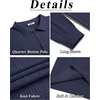 image:imageCOOFANDY Mens Knit Polo Sweater Long Sleeve Quarter Button Polo Shirts Casual Ribbed Collared Shirt Golf Pullover SweatersBlue Purple