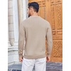 image:imageCOOFANDY Mens Knit Polo Sweater Long Sleeve Quarter Button Polo Shirts Casual Ribbed Collared Shirt Golf Pullover SweatersKhaki