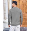 image:imageCOOFANDY Mens Knit Polo Sweater Long Sleeve Quarter Button Polo Shirts Casual Ribbed Collared Shirt Golf Pullover SweatersMedium Gray