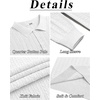 image:imageCOOFANDY Mens Knit Polo Sweater Long Sleeve Quarter Button Polo Shirts Casual Ribbed Collared Shirt Golf Pullover SweatersWhite