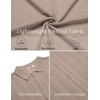 image:imageCOOFANDY Mens Knit Shirt Short Sleeve Button Down Shirts Vintage Casual Summer Beach ShirtsKhaki
