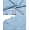 image:imageCOOFANDY Mens Knit Shirt Short Sleeve Button Down Shirts Vintage Casual Summer Beach ShirtsLight Blue