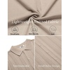 image:imageCOOFANDY Mens Knit Shirt Short Sleeve Button Down Shirts Vintage Casual Summer Beach ShirtsLight Coffee