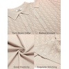 image:imageCOOFANDY Mens Knit Short Sleeve Shirts Button Down Vintage Knitted Polo Shirt Casual Beach Crochet Cable Vacation ShirtLight Coffee