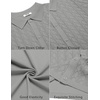 image:imageCOOFANDY Mens Knit Short Sleeve Shirts Button Down Vintage Knitted Polo Shirt Casual Beach Crochet Cable Vacation ShirtLight Gray